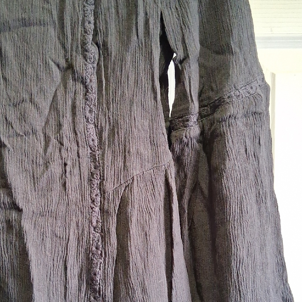 Torrid Gray Ribbed Blouse - Picture 3 of 9
